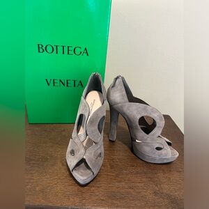 Bottega Veneta Gray Suede Heels